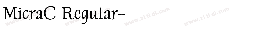 MicraC Regular字体转换